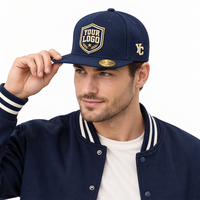 Casquettes Snapback Performance Personnalisées en Gros, Casquettes de Baseball Structurées à 6 Panneaux, Couronne Haute, Visière Plate, Broderie 3D pour le Sport