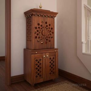 หิ้งบูชาไม้แกะสลัก CNC ระดับพรีเมียมสำหรับบ้าน ดีไซน์หรูหรา พร้อมแผงตกแต่งอย่างประณีต โครงสร้างแข็งแรง และมีพื้นที่กว้างขวาง - Product Image 3