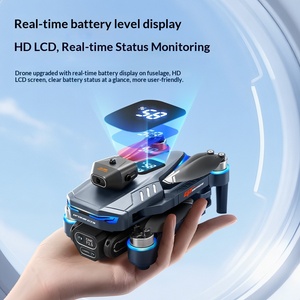Dron Azul Oscuro GT8 con Cámara Triple HD, Foto 4k y Vista de 360° °   Evasión de Obstáculos y Pantalla LCD sin Escobillas con Indicador de Energía - Product Image 4
