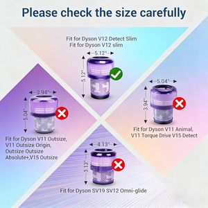 1 filtre HEPA <span class=keywords><strong>de</strong></span> remplacement (avant et après filtre) compatible avec les aspirateurs <span class=keywords><strong>Dyson</strong></span> V6/V7/V8/V10/V11/V12/V15 - Pièces détachées et accessoires - Product Image 2