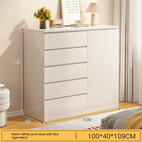 Commode personnalisée à plusieurs niveaux, commode blanche pour chambre à coucher, meubles de rangement en bois, commodes à 6 tiroirs