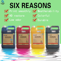 Tinta Solvent CMYK LETOP Berkualitas Tinggi 5L untuk Printer Format Besar Flex Banner Pencetakan Digital
