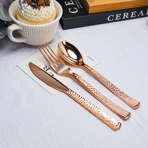 Xueli mô hình quy mô <span class=keywords><strong>PS</strong></span> nhựa dao kéo trong vàng bạc dùng một lần <span class=keywords><strong>Flatware</strong></span> với tùy chỉnh màu sắc xử lý cho sang trọng sự kiện ăn uống - Product Image 6