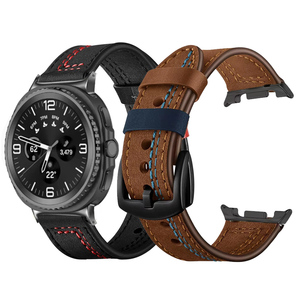 Bracelets en cuir de remplacement pour <span class=keywords><strong>Samsung</strong></span> <span class=keywords><strong>Watch</strong></span> Band pour <span class=keywords><strong>Galaxy</strong></span> <span class=keywords><strong>Watch</strong></span> 40mm 44mm Bracelets en cuir sans lacunes pour <span class=keywords><strong>Galaxy</strong></span> 8 Classic <span class=keywords><strong>46mm</strong></span> - Product Image 1