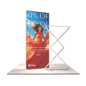 Lintel reklam ışık kutusu Poster 10s montaj katlanır Seg ışık kutusu sergi fuar ekranı standında Led çerçeve ekran