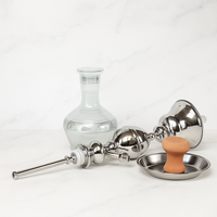 Ensemble de chicha moderne, chicha avec design glacé, acier inoxydable + verre, salon, bar, fête, maison, club, cadeau, fabrication OEM, vente en gros haut de gamme