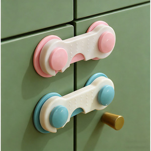 Cerradura de seguridad para niños, cerradura lateral para refrigerador/abridor y cerradura antipinzamiento para cajones, productos para niños, productos de protección de seguridad - Product Image 1
