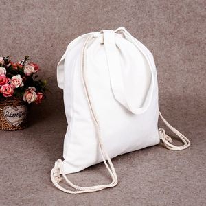 High Quality Fashion Customized Logo Printed Eco Cotton <b>Backpack</b> Cotton <b>Drawstring</b> Bag - Product Image 3