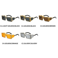 Lunettes de soleil pour hommes de style steampunk, lunettes de technologie futuriste, UV400, modèle de lunettes de soleil haut de gamme