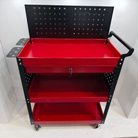 Premium 360 °   Chariot de diagnostic verrouillable avec alimentation électrique, roulettes pivotantes, armoires de rangement pour outils, personnalisable OEM