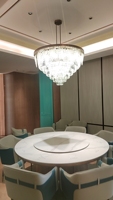 Lustre moderne de luxe en cristal LED doré, luminaire suspendu en verre à plusieurs niveaux pour salle à manger et hôtel, cadre métallique élégant, grande suspension de plafond