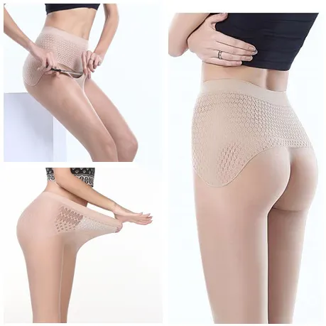 Nova malha 360 estilo sem costura respirável hip design snag resistência inquebrável meia-calça feminina