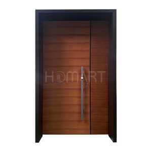 <span class=keywords><strong>Porte</strong></span> d'entrée de villa moderne à charnières avec design de grille colorée et revêtement <span class=keywords><strong>plat</strong></span>, disponible en plusieurs couleurs - Product Image 3