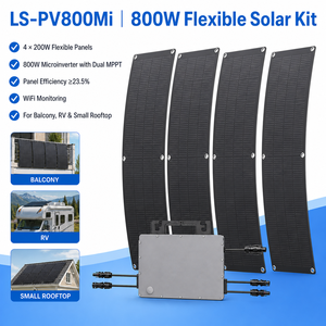 Kit de Panel Solar Flexible de 800W con <span class=keywords><strong>Microinversor</strong></span>, <span class=keywords><strong>4</strong></span> <span class=keywords><strong>Paneles</strong></span> <span class=keywords><strong>Solares</strong></span> de 200W <span class=keywords><strong>para</strong></span> Balcón, RV, Techo - Product Image 6
