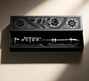 Caja de Regalo de Lujo para <span class=keywords><strong>Flauta</strong></span>, Personalizada con Logotipo Estampado en Caliente, Forro de EVA, Regalo de Navidad, Transporte para Comercio Electrónico - Product Image 1