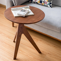 Meubles de salon, table basse en bois, table d'appoint en bois massif, petite table d'appoint moderne en noyer