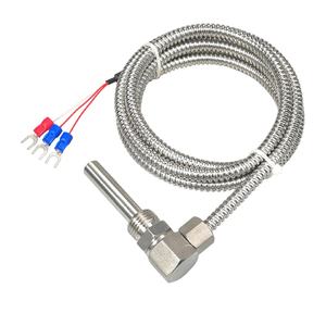 مسبار مقاومة حرارية من الفولاذ المقاوم للصدأ L-نوع الخيوط المحرك <span class=keywords><strong>RTD</strong></span> & <span class=keywords><strong>PT100</strong></span> تحمل استشعار درجة الحرارة ODM المدعومة - Product Image 1