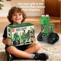 Robot Programable Cinco en Uno con Control Remoto Eléctrico, Juguete de Bloques de Construcción para la Educación Científica y el Desarrollo de Habilidades, para Niños