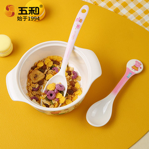 Peppa Pig Baby Feeding Spoon Melamine Bpa Free 0-12 Months Childrens Spoon Pink Cartoon Design - Product Image 2