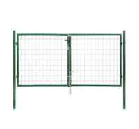 Portail de jardin à double battant en treillis certifié CE, faible entretien, anti-corrosion, pour ferme et villa