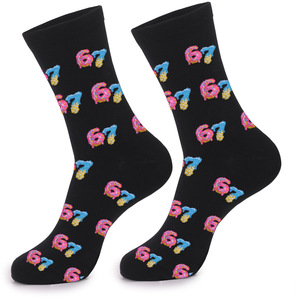 <span class=keywords><strong>Calcetines</strong></span> Deportivos Personalizados con Logotipo, Número 67, de Algodón, Estilo Urbano, con Diseño Gráfico Jacquard, <span class=keywords><strong>Divertidos</strong></span> y Casuales - Product Image 3