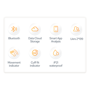 TRANSTEK 블루투스 무료 APP 대형 화이트 백라이트 스크린 디지털 혈압 기계 bp 모니터 암형 혈압계 - Product Image 2