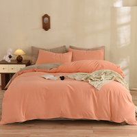 Ensemble de literie en coton écologique 200TC pur 4 pièces, vente en gros, housse de couette, logo personnalisé, OEM ODM OEKO TEX, sans plastique