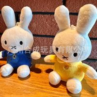 Peluche Hua Rui Lapin Miffy Adorable 12 cm, Jouet en Peluche Doux, Poupée à Habiller, Porte-clés Anti-stress pour Enfants, Idéal pour les Fêtes