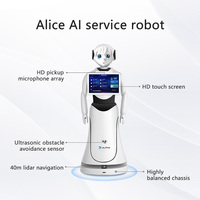 Robot de service Alice alimenté par l'IA avec écran tactile interactif pour la réception et le guidage intelligents dans les salles d'exposition, les centres commerciaux et les bureaux
