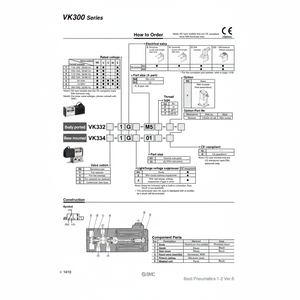 Pièces pneumatiques VK332-4G-M5 d'électrovanne pneumatique SMC - Product Image 1