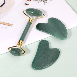 Mushang Custom Green aventurine gua sha herramienta de masaje de raspado jade natural seta masaje piedra aguja gua sha tablero - Product Image 6
