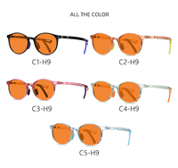 Montura TR90 de Color de moda de alta calidad, lentes rojas, naranjas y amarillas, montura óptica Unisex, gafas antiluz azul para niños