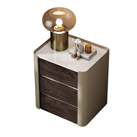 Table de chevet en bois massif italien Design moderne simple Style Normcore haut de gamme de luxe pour chambre à coucher Maison