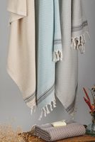 Drap de bain certifié de luxe ultra doux à séchage rapide Serviette de plage pour bain turc en micro gaufre 70x40 ''surdimensionnée