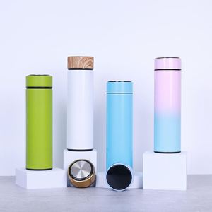 Double Digital Vacuum Insulation 500ml Thermo Tumbler Stainless Steel Smart Water <b>Bottle</b> with LED Temperature Display - Product Image 1