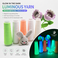 Fil photoluminescent pour le crochet, le tricot, les loisirs créatifs et les jouets, fabriqué en usine, OEM ODM