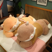 Jouets en peluche super doux personnalisés en gros, grand chat de dessin animé, 80-160 cm, écologiques, décoration de salon pour anniversaire