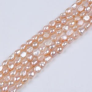 Perles d'eau douce baroques Zhuji 8-9 mm, collier et bracelet DIY, perles naturelles à trous droits, perles lâches en gros - Product Image 4