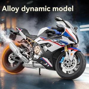 1:9 Maßstab <span class=keywords><strong>RR1000</strong></span> Motorrad-Simulationsmodell aus Metallguss mit Licht, Sound und Sprühfunktion – Diecast-Spielzeug - Product Image 2