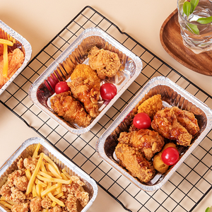 Giá Rẻ Giá Dùng Một Lần Hình Chữ Nhật Nhôm Lá Pan Nhỏ Nhôm Lá Container Cấp Thực Phẩm R13041h Baking Pan - Product Image 6