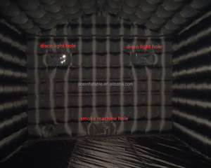 Tente cubique de fête portable noire personnalisée tente d'équipement de <span class=keywords><strong>location</strong></span> de matériel de fête tente de cinéma gonflable pour boîte de nuit - Product Image 4