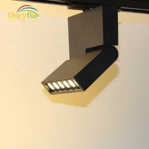 Carril de luz Led lineal monofásico, iluminación de pista giratoria de 12W