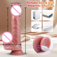 Vente flash - Vibromasseur réaliste télescopique chauffant à télécommande en silicone liquide - Jouet sexuel pour femmes - Jouets sexuels pour femmes