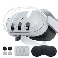 Pour Meta pour Quest 3 VR casque Kit de protection cristal clair coque lentille couverture verre trempé protecteur d'écran pouce