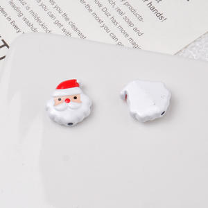 Santa calcetín árbol vacaciones cuentas perforadas teléfono móvil pulsera DIY joyería accesorios cuentas de Metal Santa Claus árbol de Navidad - Product Image 4