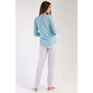 Conjunto de Pijama de Manga Larga con Cuello Redondo Ovalado para Mujer - Product Image 1