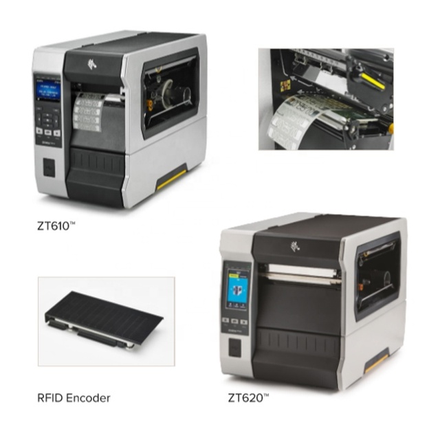 ZT62063-T090100Z ZT61043-T0901C0Z 300DPI 600DPI UHF ZT620 ZT610R Industrial RFID Label Printer Encoders