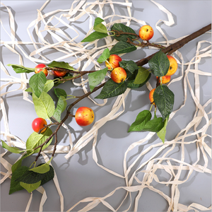 Bất động cảm ứng nhân tạo xà phòng táo chi nhánh lá trái cây duy nhất gốc PU Chất liệu đám cưới Halloween tốt nghiệp phục sinh sản xuất - Product Image 3