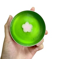 Pinceaux de maquillage parfumés pastèque verte Gel de nettoyage Savon visible avec fleur pour nettoyer les éponges de beauté Outils de maquillage Nettoyant