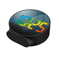 Horloge numérique led moderne grande horloge ronde numérique de couleur arc-en-ciel horloge électronique bricolage